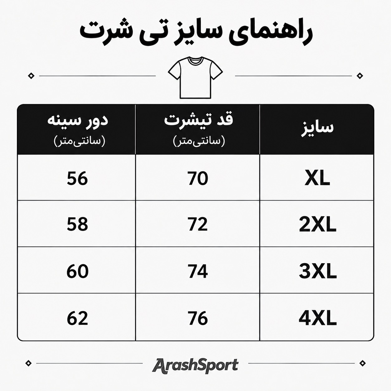 راهنما سایز