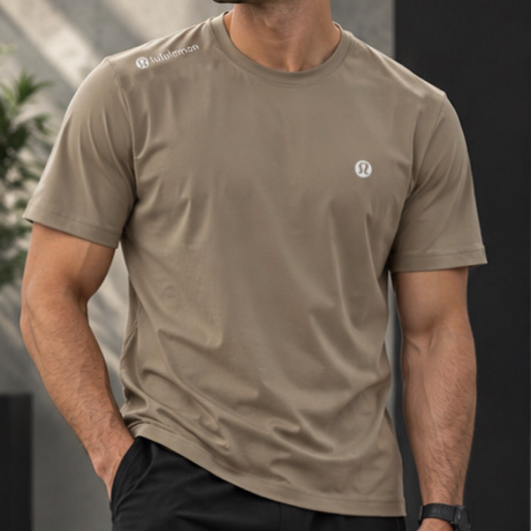 تی شرت مردانه لیزری lululemon نسکافه‌ای
