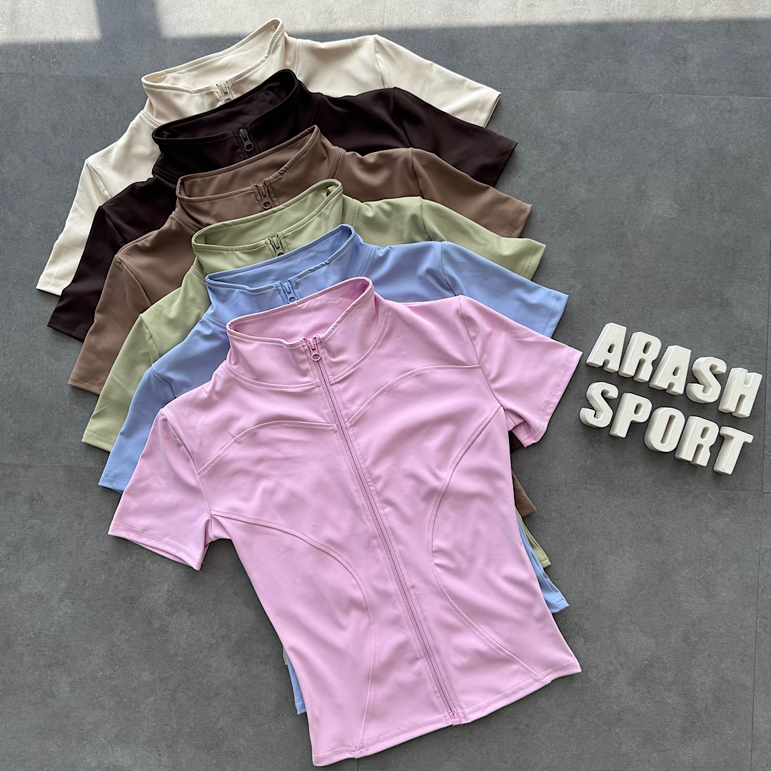 سویشرت زیپدار آستین کوتاه 040