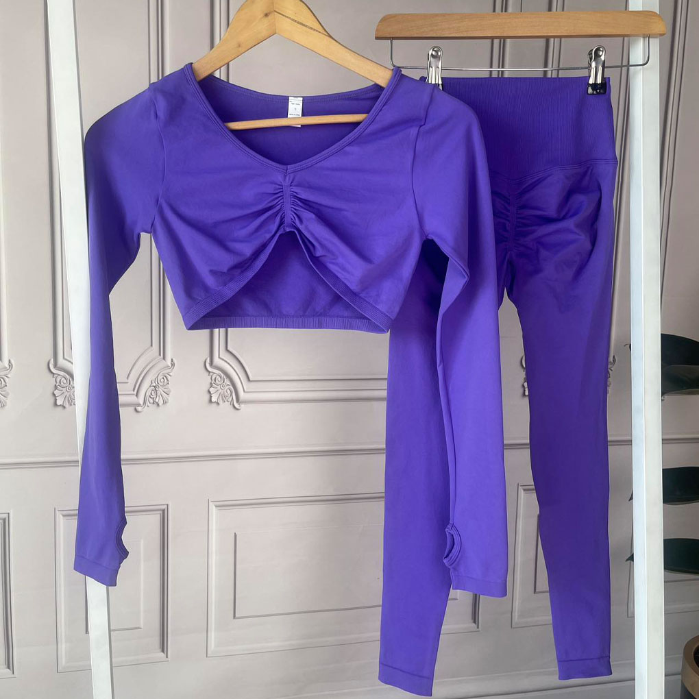 نیمتنه و لگ آستین بلند بنفش