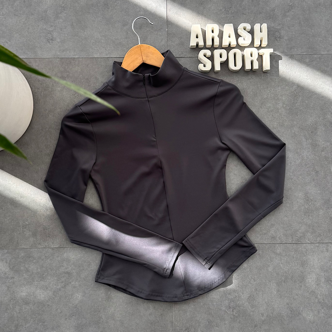 سویشرت نیم زیپ مشکی