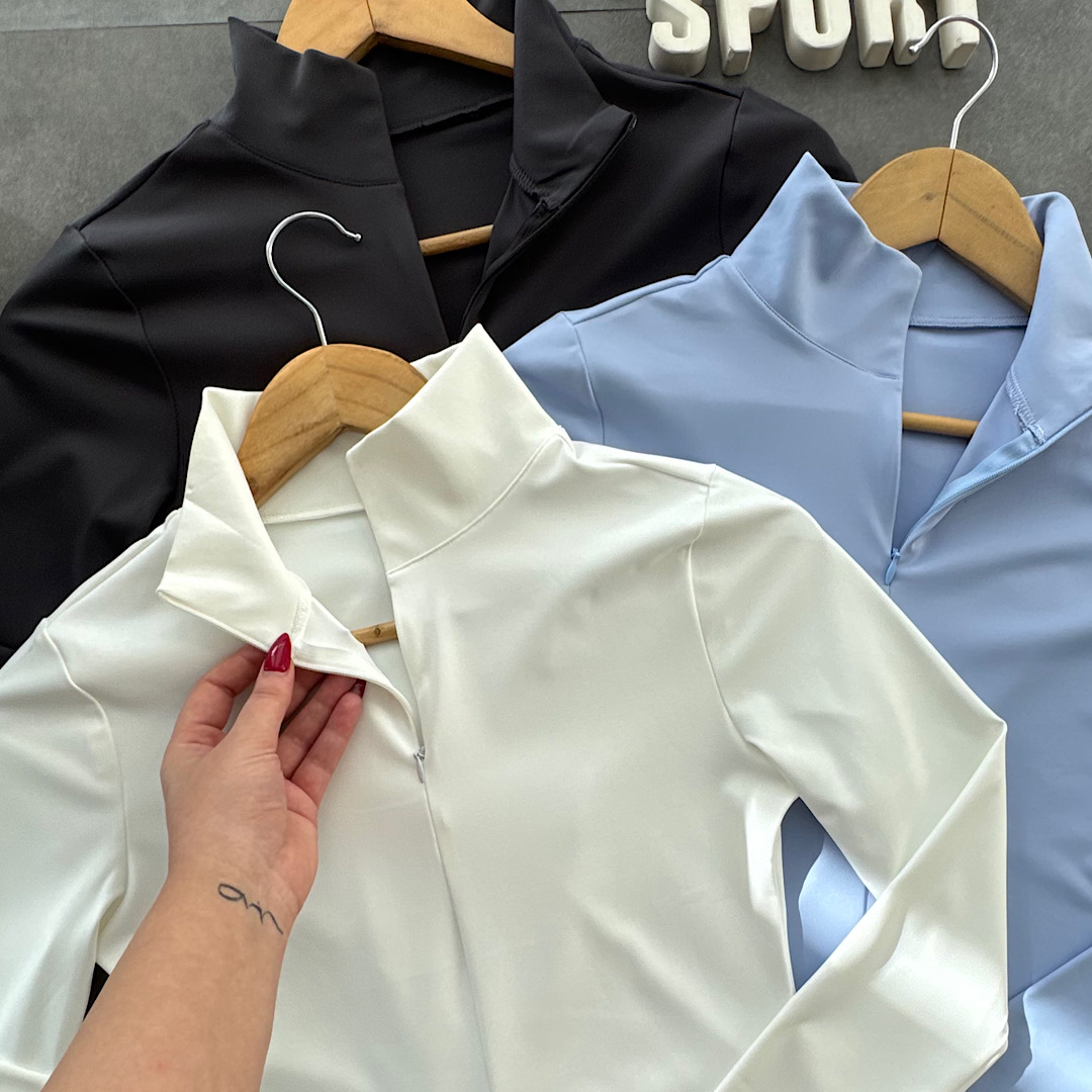 سویشرت زنانه نیم زیپ