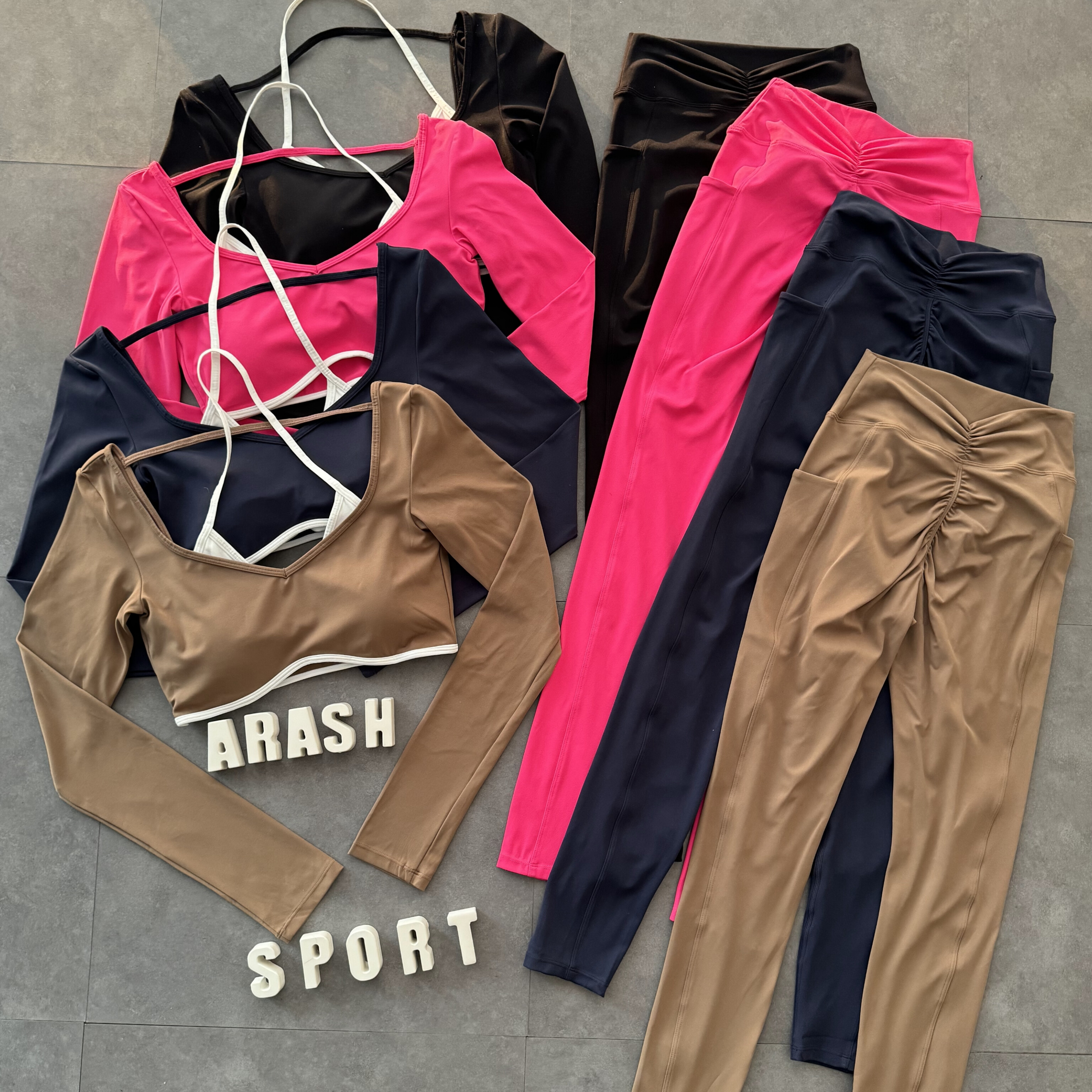 ست نیم تنه آستین بلند و لگ پشت هفتی 8605