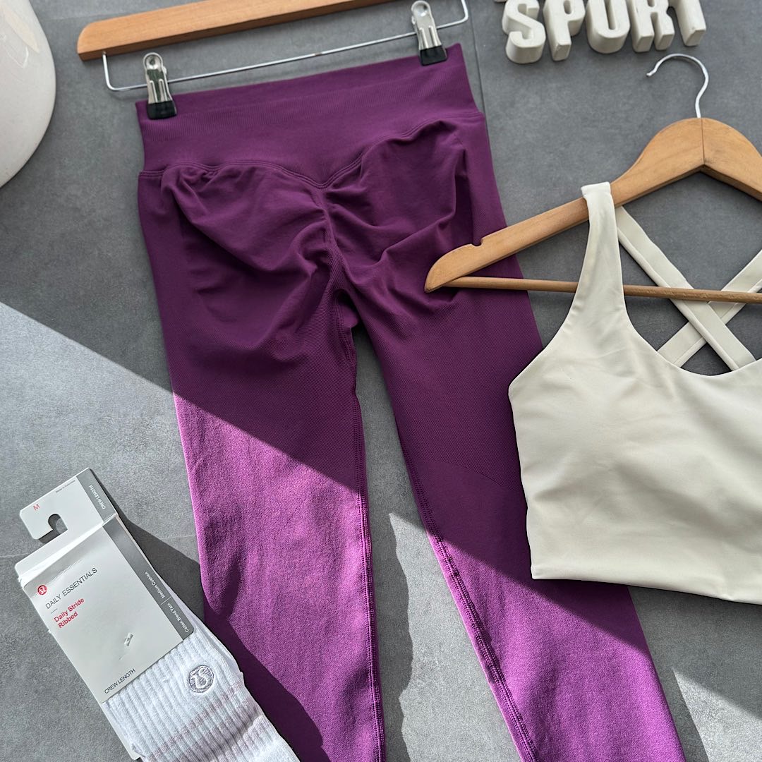 لگ سیم لس پشت چین دار بنفش 6688