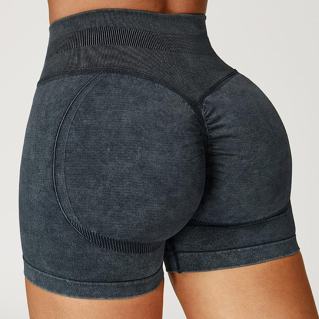 شورتک سنگشور ذغالی پشت چیندار زنانه