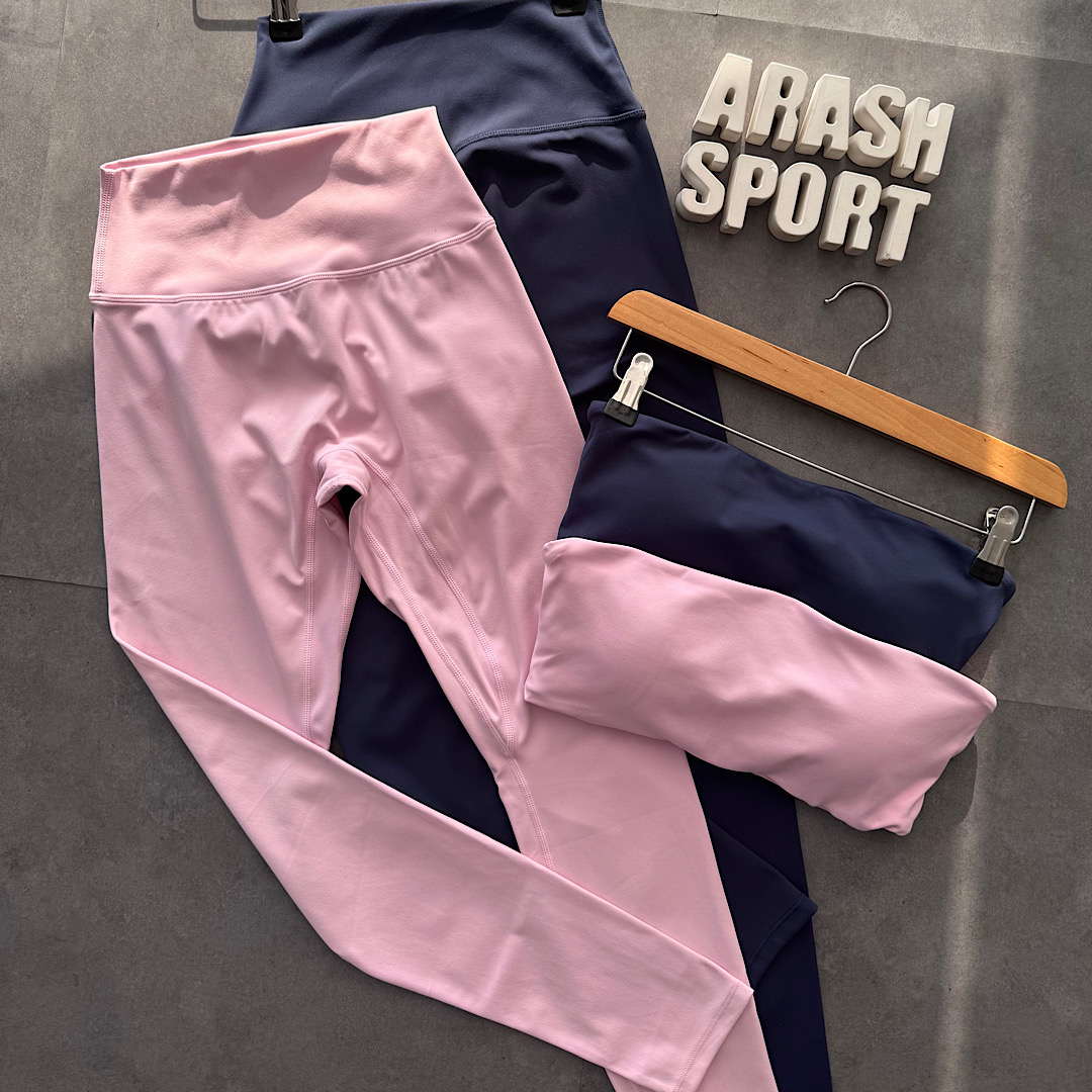 ست نیمتنه دکلته و لگ زنانه ورزشی صورتی