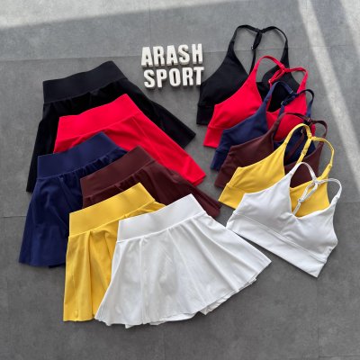 ست کراپ و دامن اسپاندکس 9905