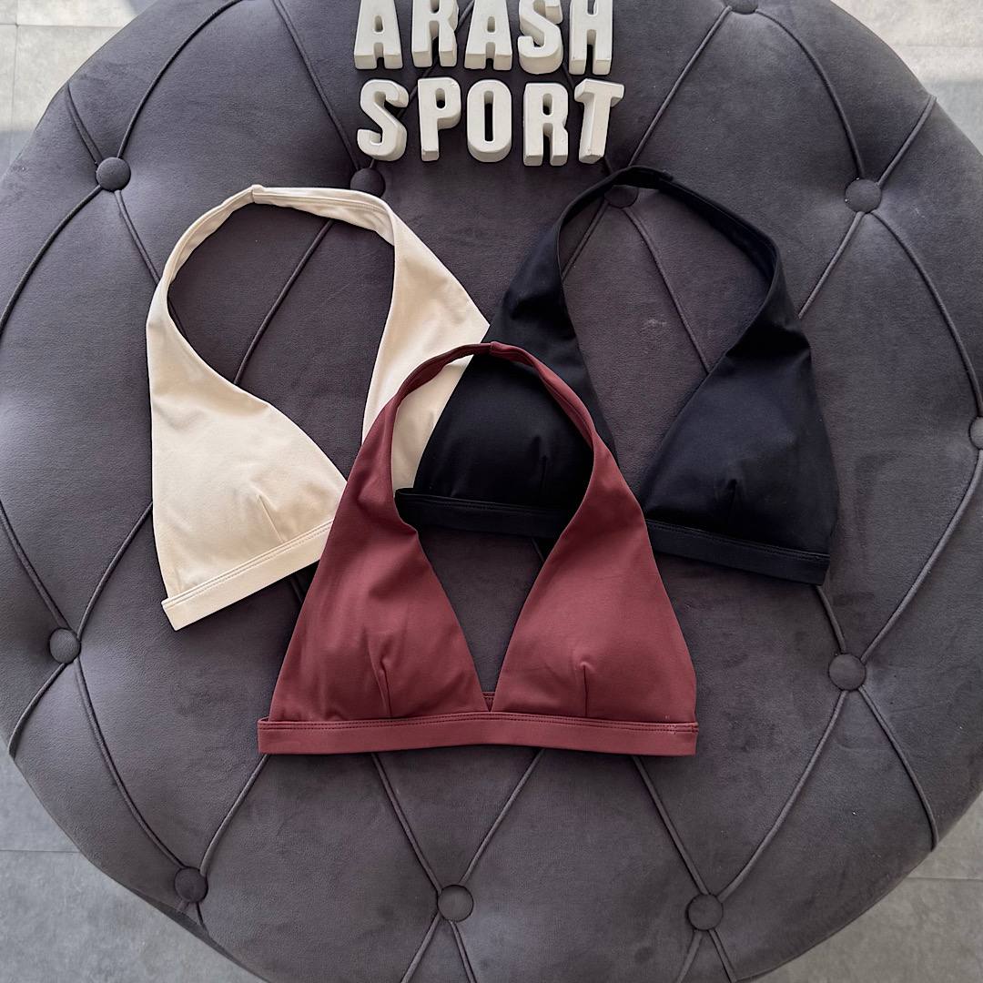 نیمتنه ورزشی زنانه پشت گردنی قهوه ای