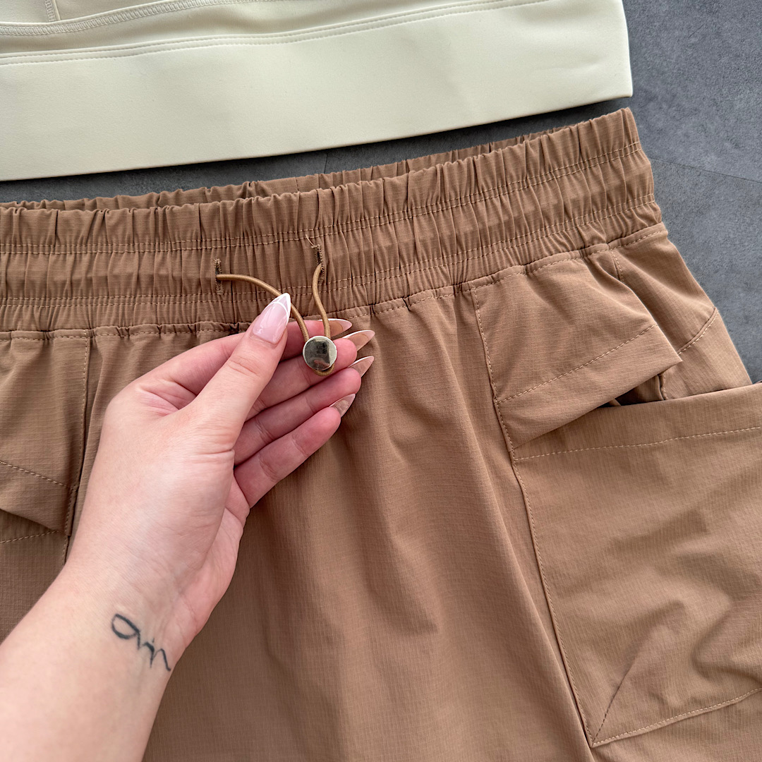 دامن کتان نسکافه ای