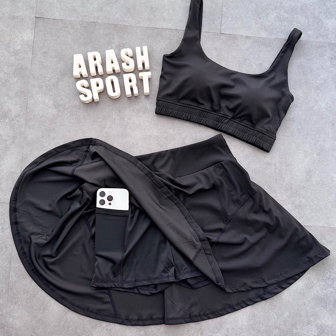 ست دامن ورزشی دخترانه مشکی