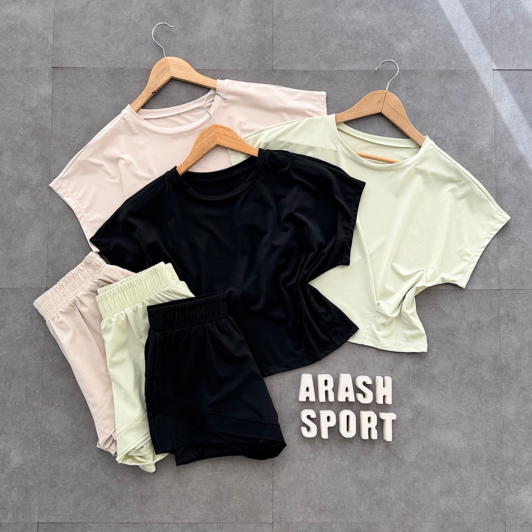 ست کراپ و شورتک ورزشی زنانه