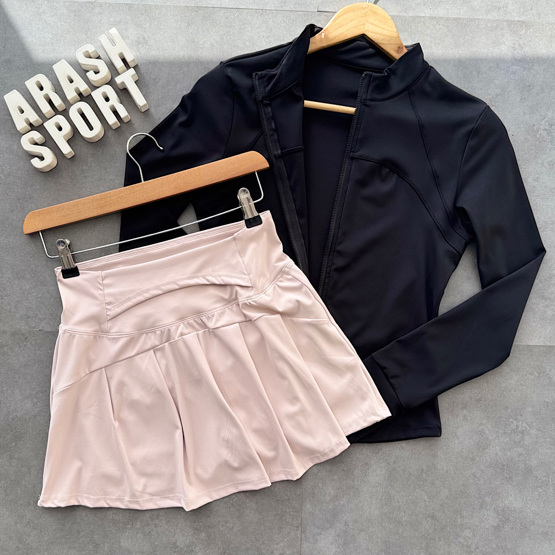 دامن تنیسی دخترانه صورتی