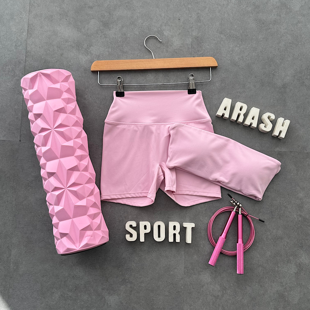 ست نیمتنه شورتک صورتی