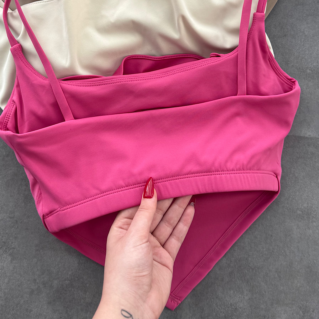 نیمتنه اسپندکس ورزشی سرخابی