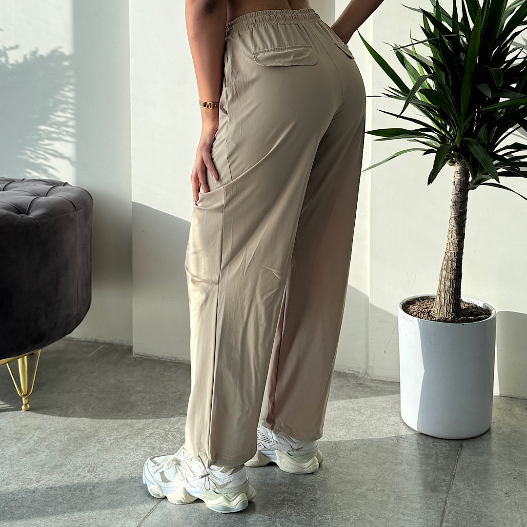 شلوار بگ زنانه خاکی