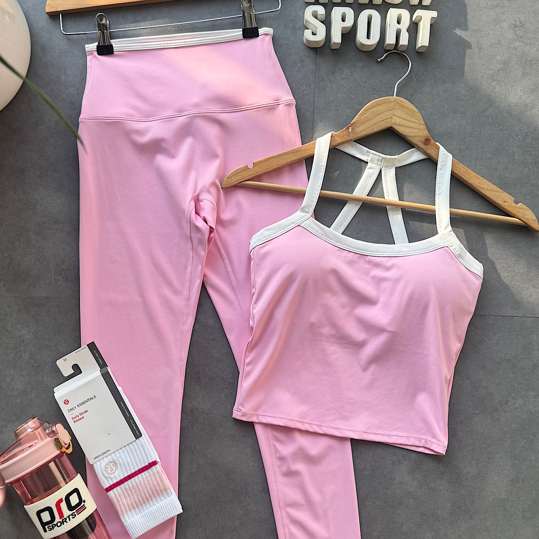 ست نیم تنه و لگ تاپی صورتی باربی