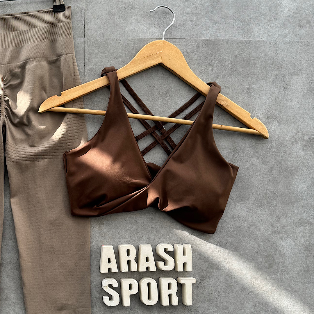 نیم تنه گره ای تنظیمی LY358 قهوه ای 