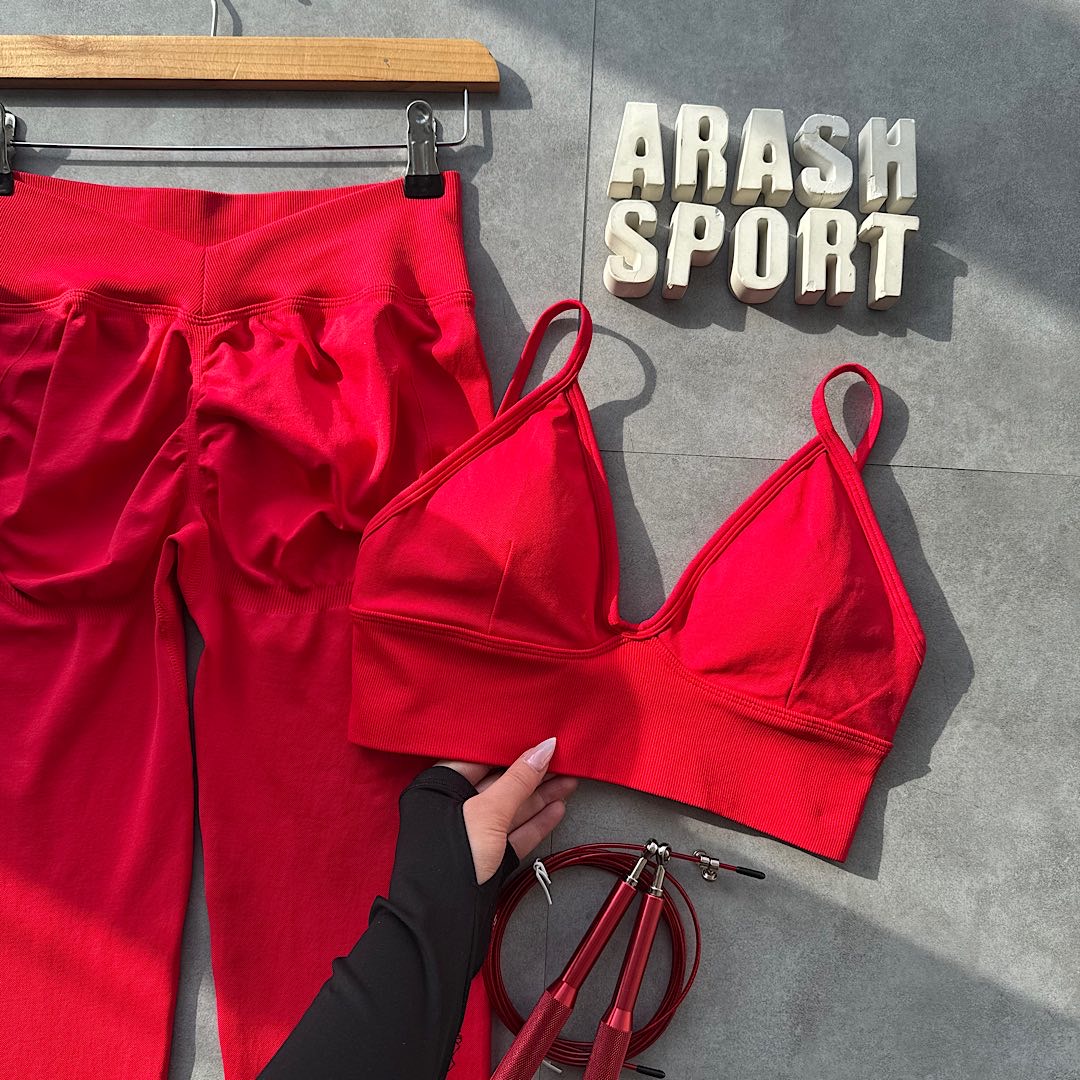 نیم تنه و لگ سیم لس رنگ قرمز 