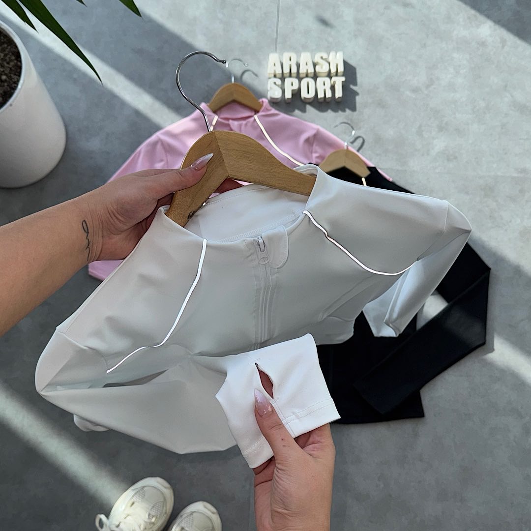 سویشرت دخترانه فینگردار سفید 